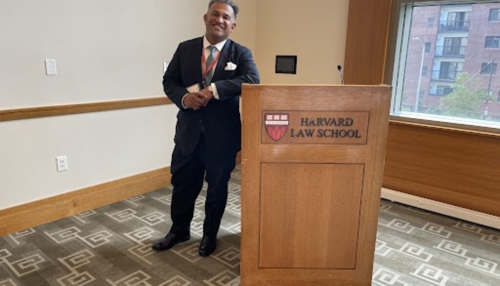 Vinoo Varghese at Harvard University Law School